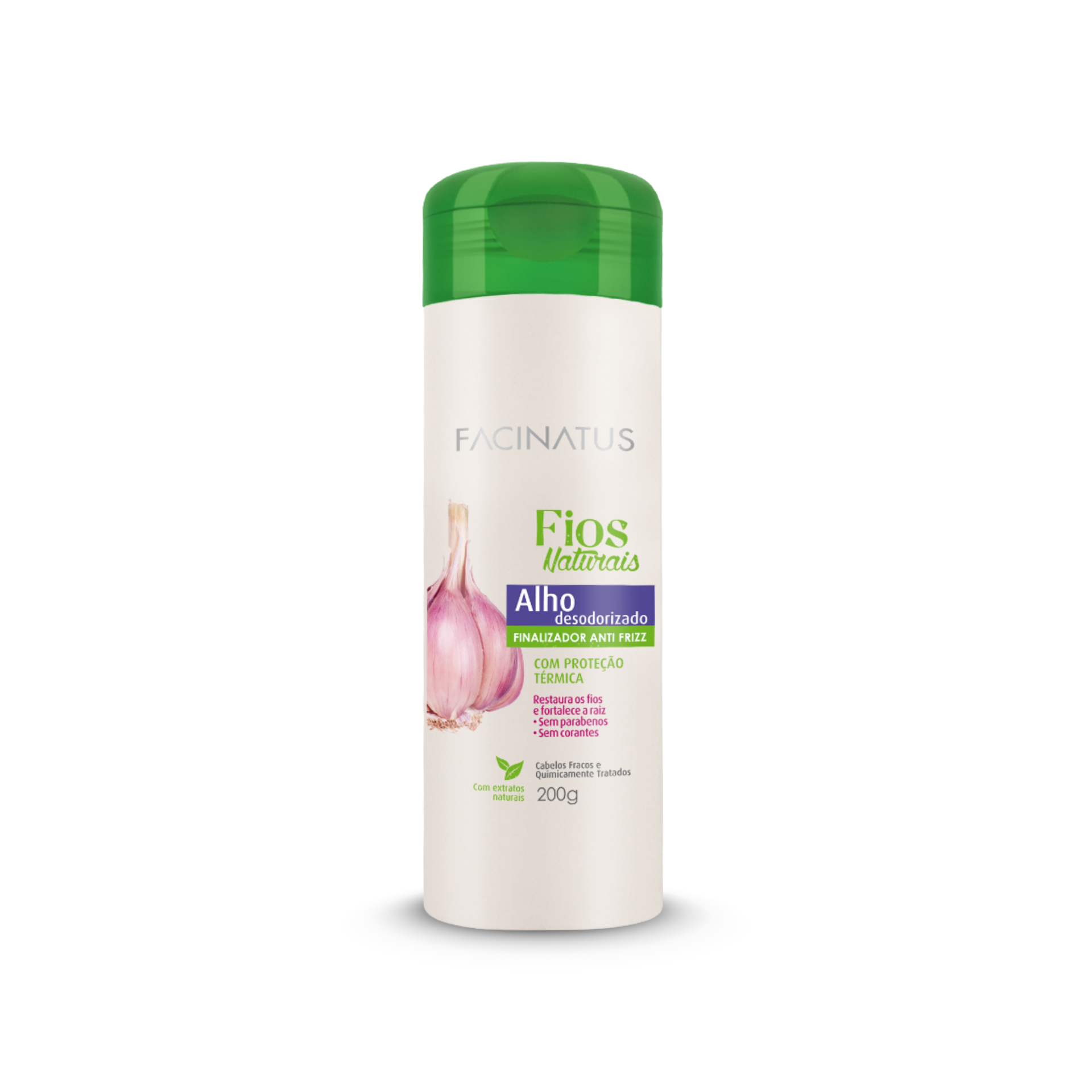 Finalizador Anti Frizz Fios Naturais de Alho Facinatus 200g